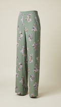 Willow green wide-leg trousers