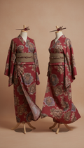 Berry moon floral kimono chiffon